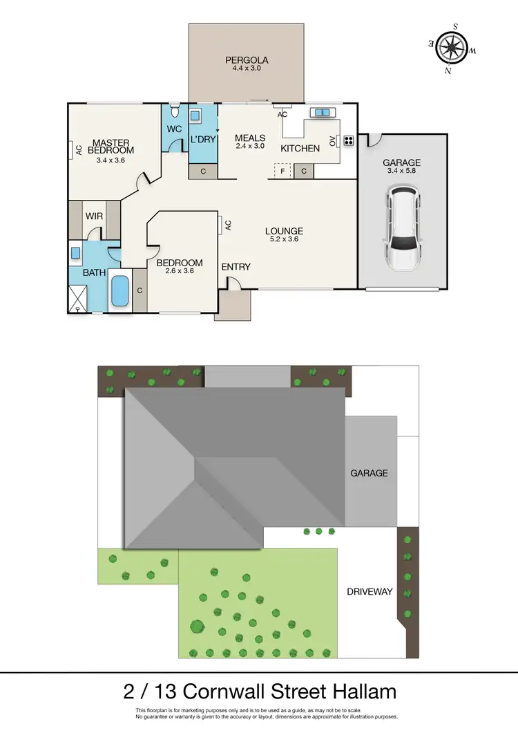 Floorplan of Homely unit listing, 2/13 Cornwall Street, Hallam VIC 3803