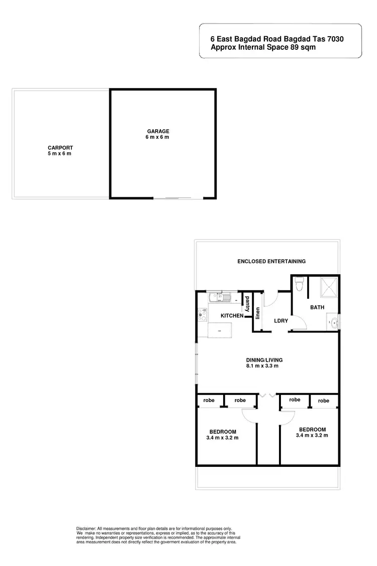 Floorplan of Homely house listing, 6 East Bagdad Road, Bagdad TAS 7030