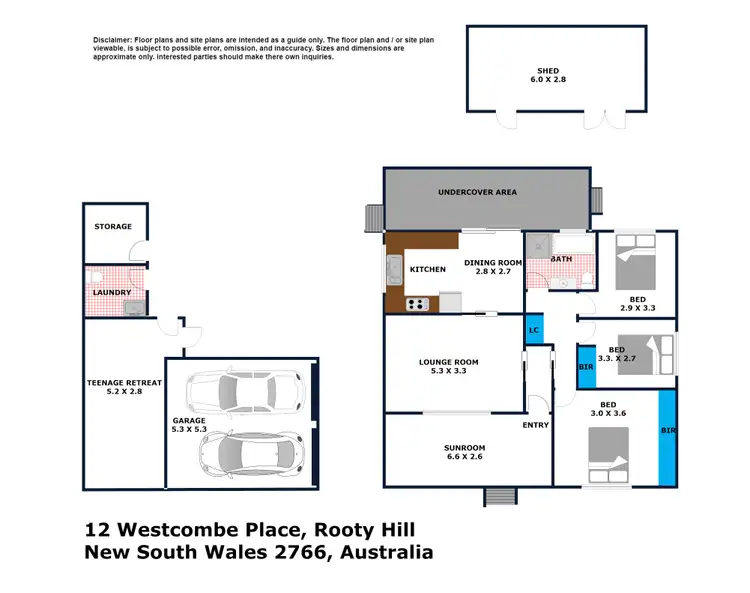 Floorplan of Homely house listing, 12 Westcombe Place, Rooty Hill NSW 2766