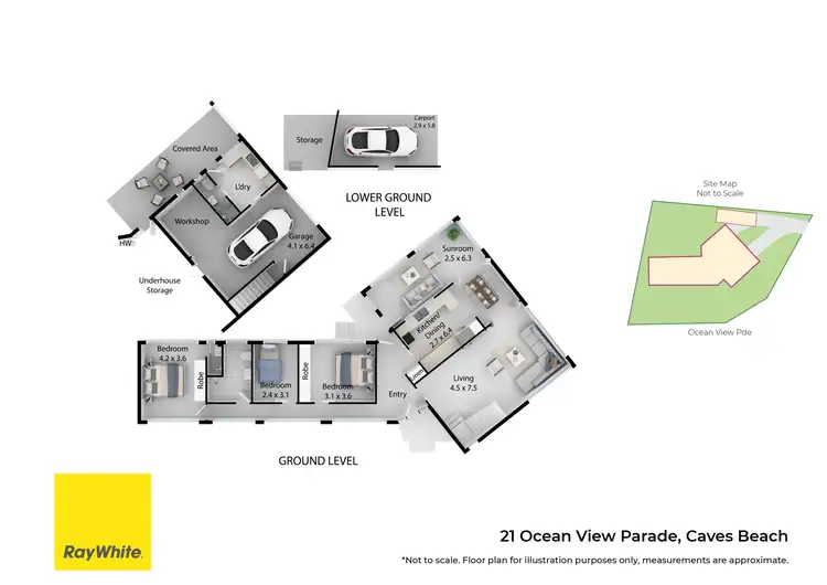 Floorplan of Homely house listing, 21 Ocean View Parade, Caves Beach NSW 2281