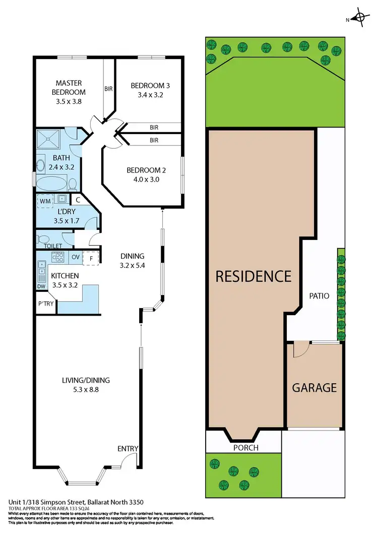 Floorplan of Homely house listing, 1/318 Simpson Street, Ballarat North VIC 3350