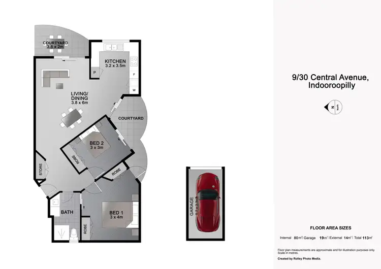 Floorplan of Homely unit listing, 4/130 Central Avenue, Indooroopilly QLD 4068