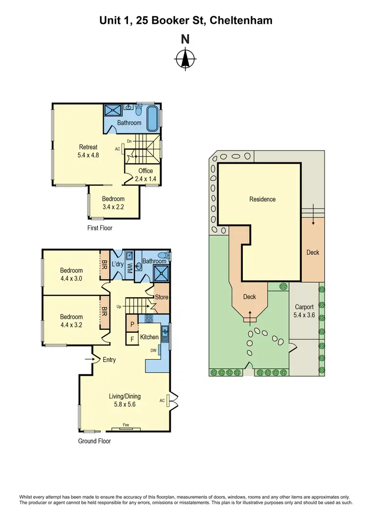 Floorplan of Homely unit listing, 1/25 Booker Street, Cheltenham VIC 3192