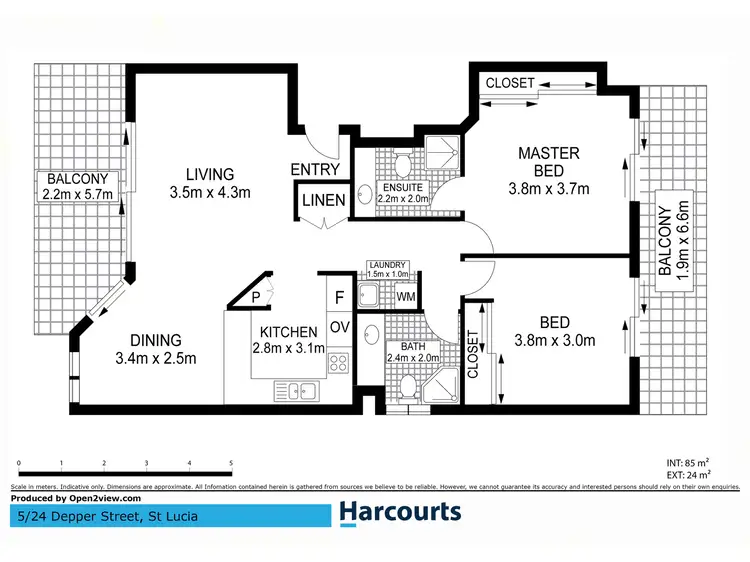 Floorplan of Homely unit listing, 5/24 Depper Street, St Lucia QLD 4067