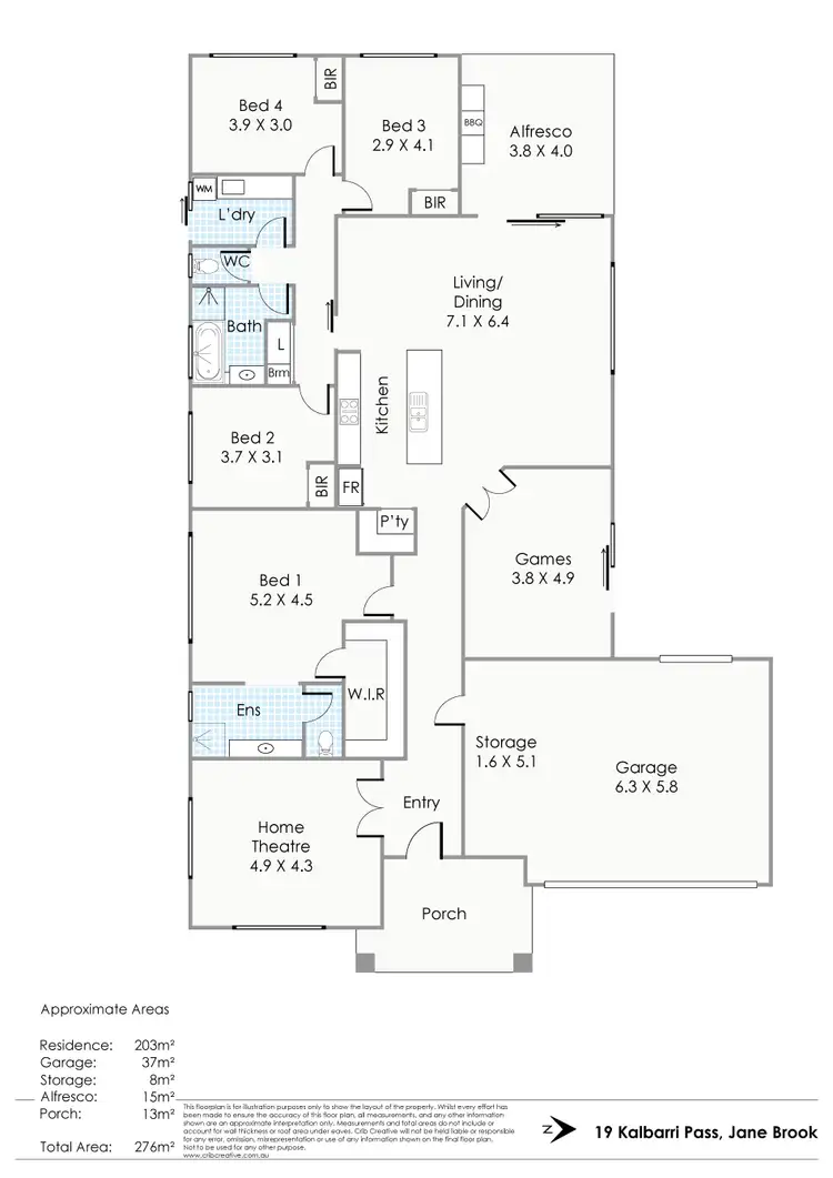 Floorplan of Homely house listing, 19 Kalbarri Pass, Jane Brook WA 6056