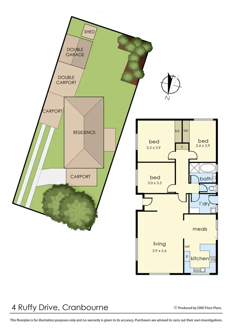 Floorplan of Homely house listing, 4 Ruffy Drive, Cranbourne VIC 3977