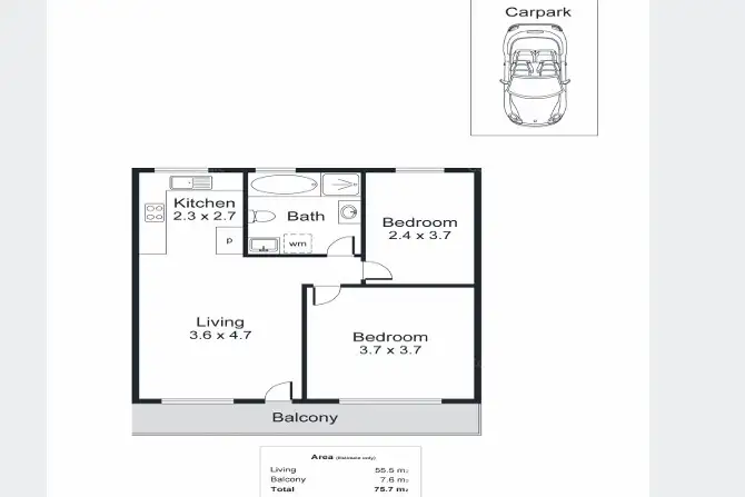 Floorplan of Homely unit listing, 27/24 Ponton Street, Salisbury SA 5108