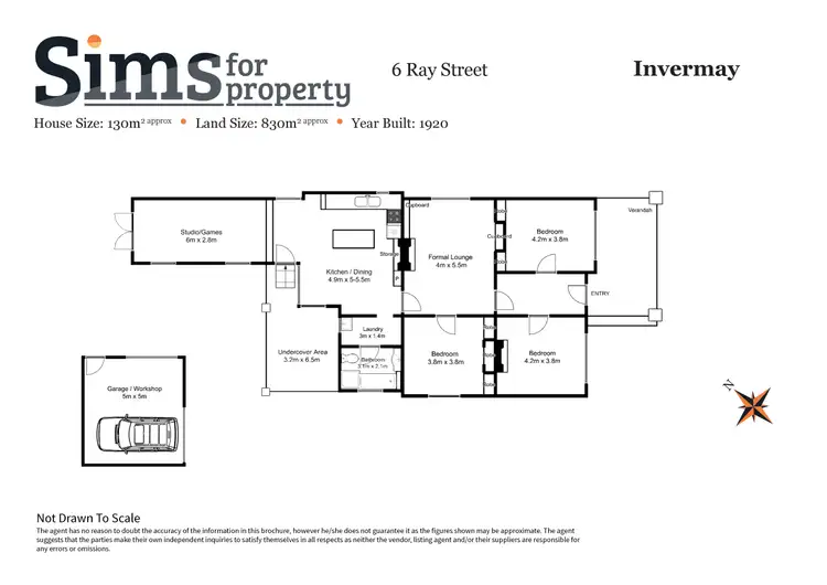 Floorplan of Homely house listing, 6 Ray Street, Invermay TAS 7248