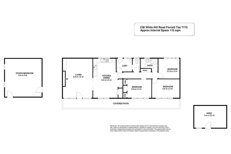 Floorplan of Homely house listing, 238 White Hill Road, Forcett TAS 7173
