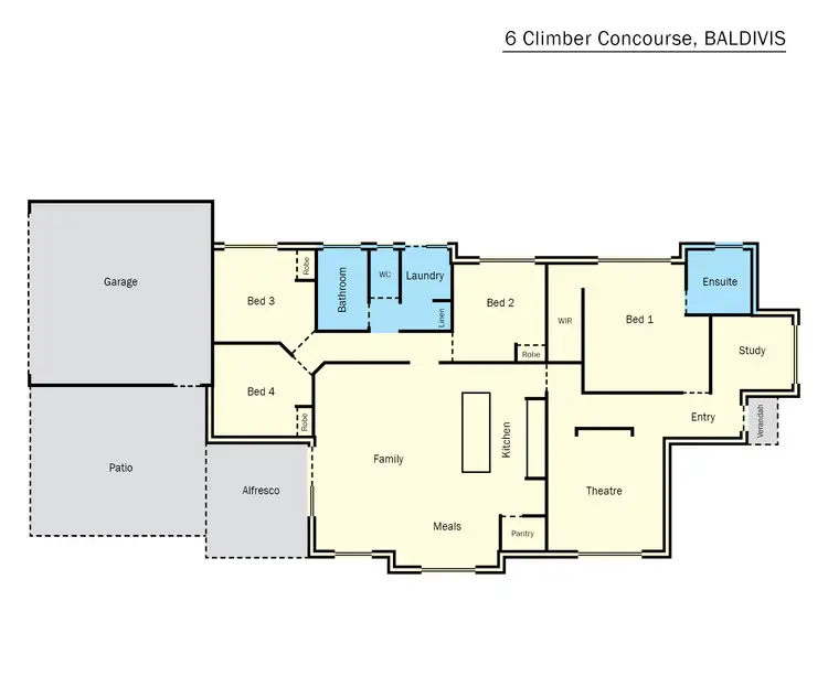 Floorplan of Homely house listing, 6 Climber Concourse, Baldivis WA 6171