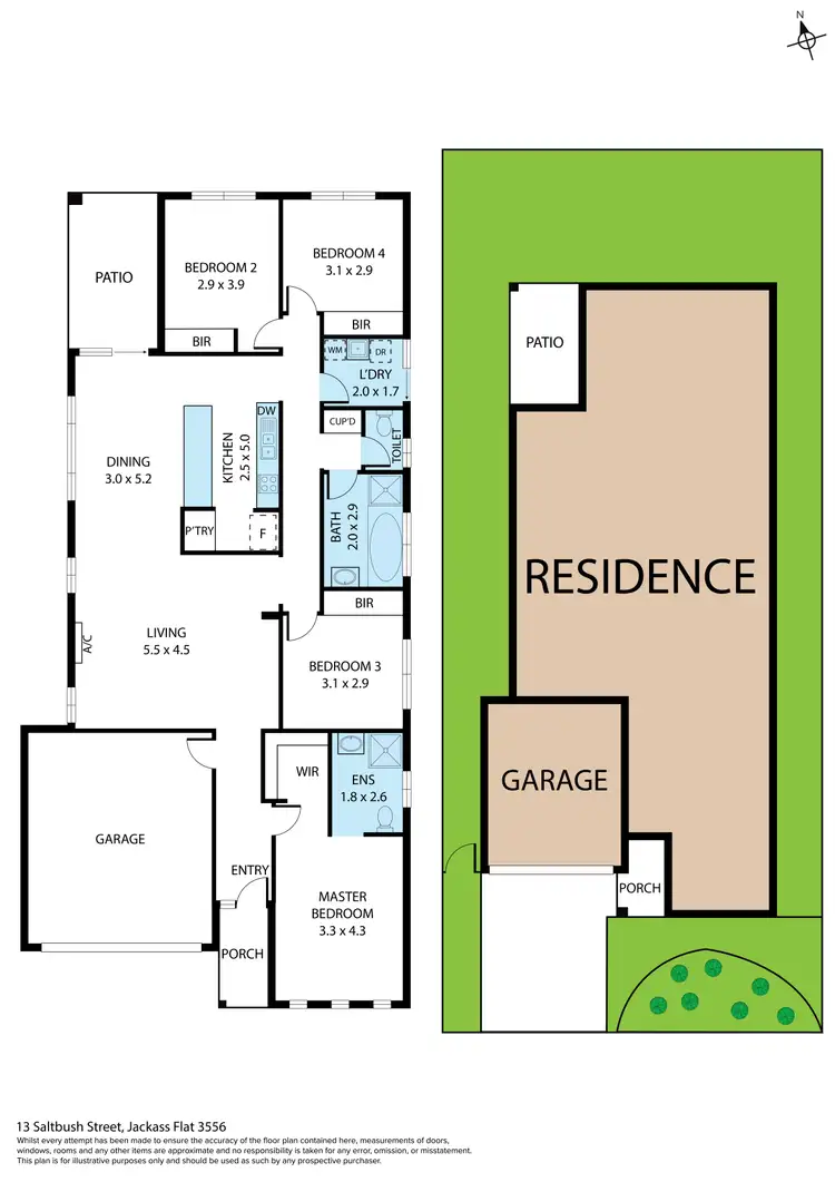 Floorplan of Homely house listing, 13 Saltbush Street, Jackass Flat VIC 3556