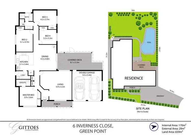 Floorplan of Homely house listing, 6 Inverness Close, Green Point NSW 2251