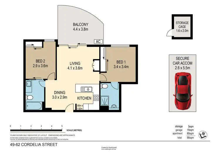 Floorplan of Homely unit listing, 49/62 Cordelia Street, South Brisbane QLD 4101