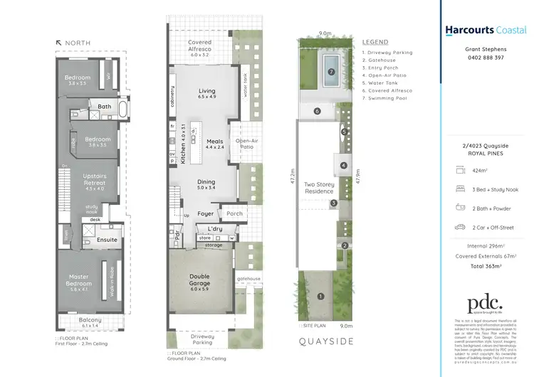 Floorplan of Homely villa listing, 2/4023 Quayside, Benowa QLD 4217
