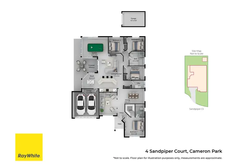 Floorplan of Homely house listing, 4 Sandpiper Court, Cameron Park NSW 2285