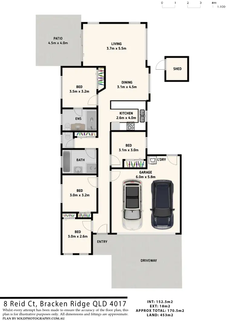 Floorplan of Homely house listing, 8 Reid Court, Bracken Ridge QLD 4017