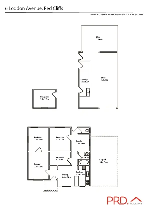 Floorplan of Homely house listing, 6 Loddon Avenue, Red Cliffs VIC 3496