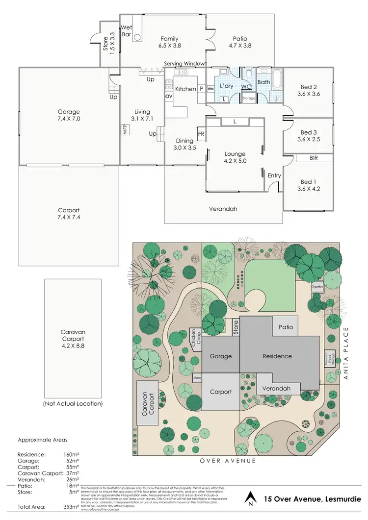 Floorplan of Homely house listing, 15 Over Avenue, Lesmurdie WA 6076