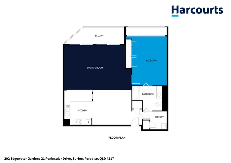 Floorplan of Homely unit listing, 202/21 Peninsular Drive, Surfers Paradise QLD 4217