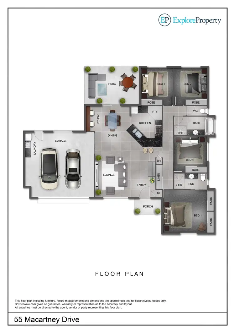 Floorplan of Homely house listing, 55 Macartney Drive, Marian QLD 4753