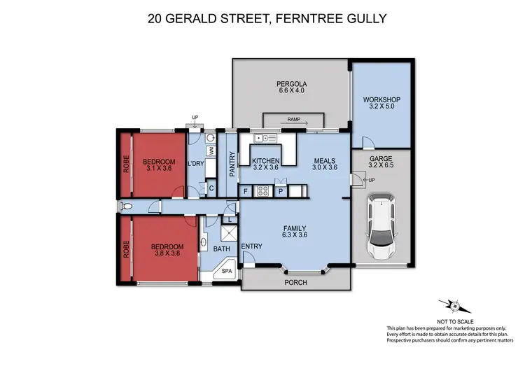 Floorplan of Homely house listing, 20 Gerald Street, Ferntree Gully VIC 3156