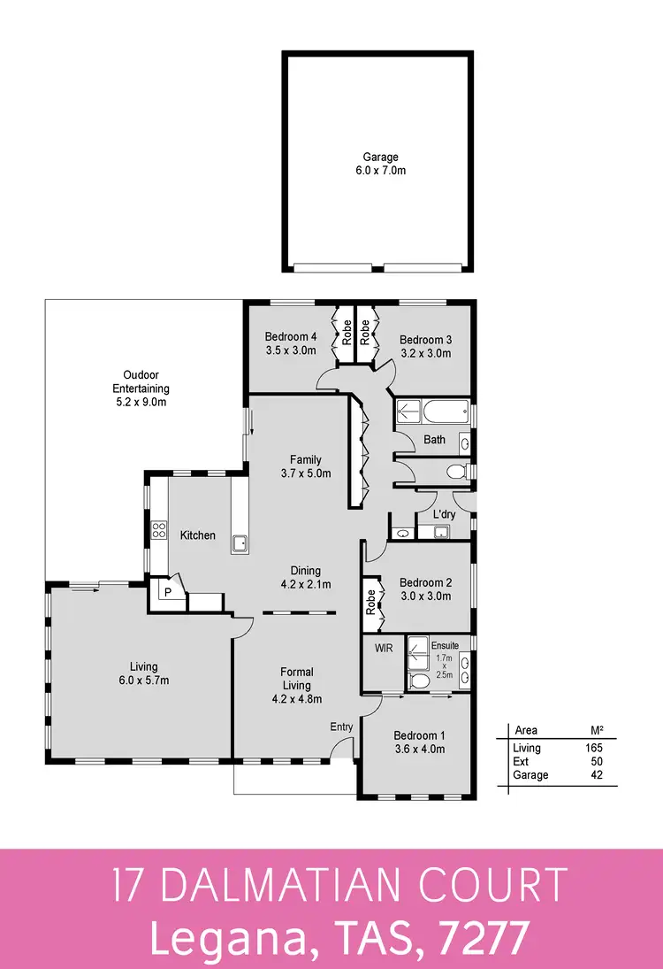 Floorplan of Homely house listing, 17 Dalmation Court, Legana TAS 7277
