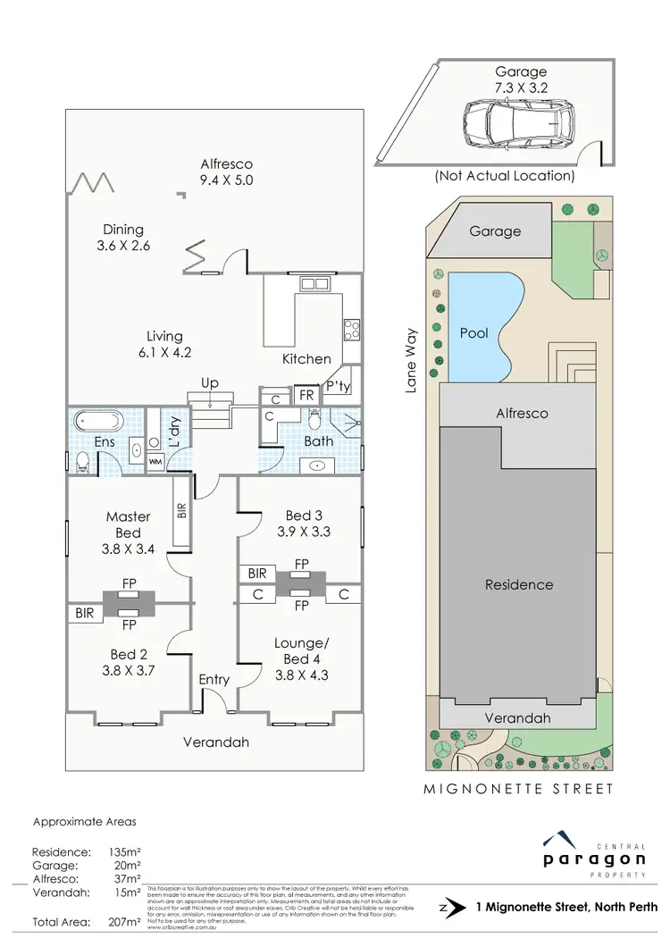 Floorplan of Homely house listing, 1 Mignonette Street, North Perth WA 6006