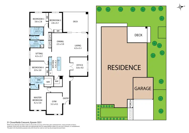 Floorplan of Homely house listing, 31 Cloverfields Crescent, Epsom VIC 3551