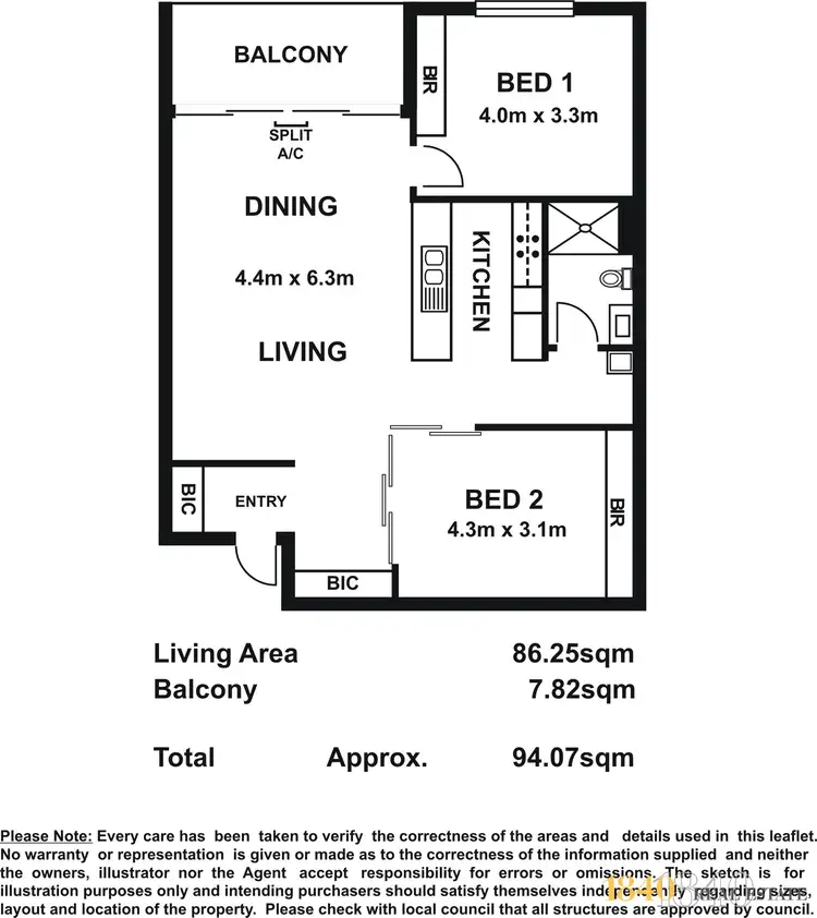 Floorplan of Homely house listing, 302/2 Augustine Street, Mawson Lakes SA 5095