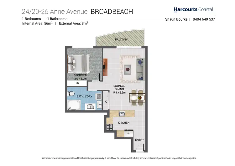 Floorplan of Homely apartment listing, 24/20-26 Anne Avenue, Broadbeach QLD 4218