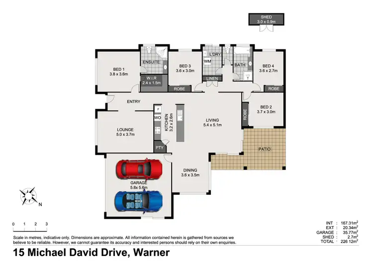 Floorplan of Homely house listing, 15 Michael David Drive, Warner QLD 4500