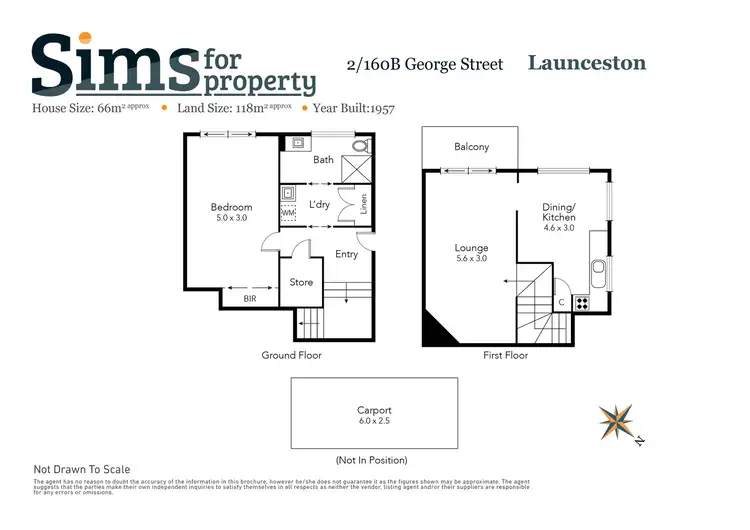 Floorplan of Homely apartment listing, 2/160B George Street, Launceston TAS 7250
