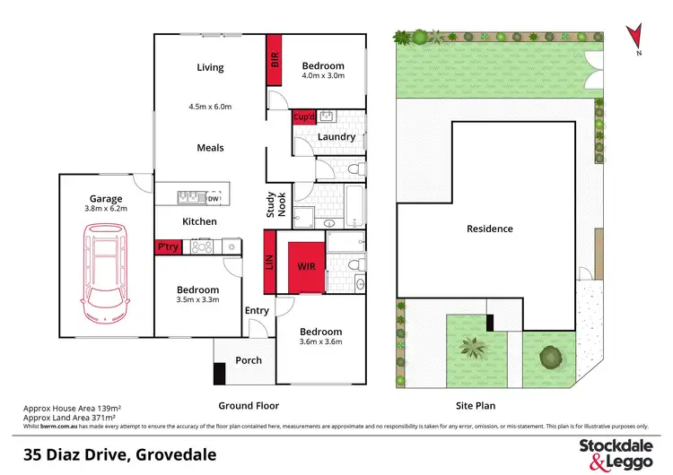 Floorplan of Homely house listing, 35 Diaz Drive, Grovedale VIC 3216