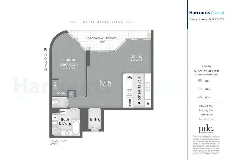 Floorplan of Homely apartment listing, 403/20 The Esplanade, Surfers Paradise QLD 4217