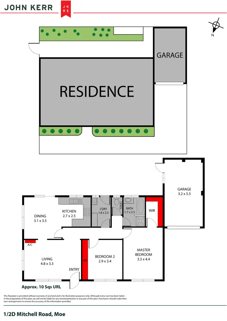 Floorplan of Homely unit listing, 1/2D Mitchell's Road, Moe VIC 3825