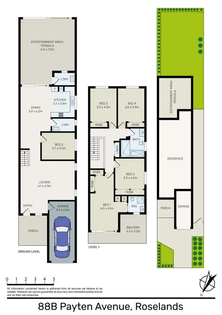 Floorplan of Homely semi-detached listing, 88B Payten Avenue, Roselands NSW 2196