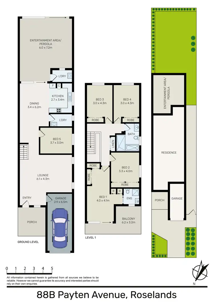 Floorplan of Homely semi-detached listing, 88B Payten Avenue, Roselands NSW 2196