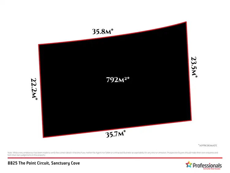 Floorplan of Homely land listing, 8825 The Point Circuit, Sanctuary Cove QLD 4212