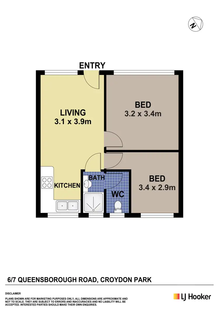 Floorplan of Homely unit listing, 6/7 Queensborough Road, Croydon Park NSW 2133