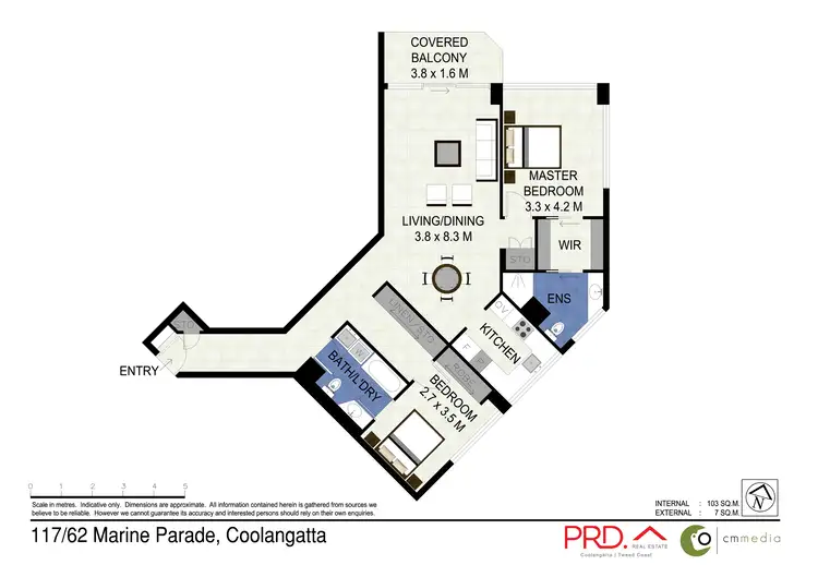 Floorplan of Homely apartment listing, 117/62-68 Marine Parade, Coolangatta QLD 4225