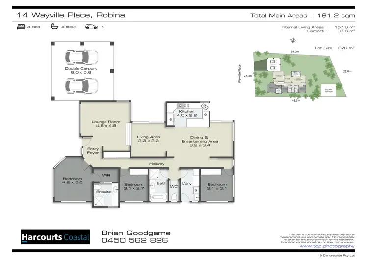 Floorplan of Homely house listing, 14 Wayville Place, Robina QLD 4226