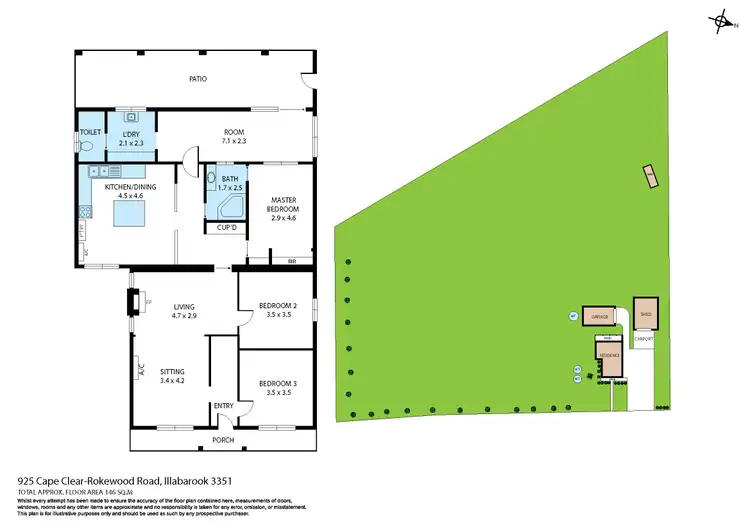 Floorplan of Homely house listing, 925 Cape Clear-Rokewood Road, Illabarook VIC 3351