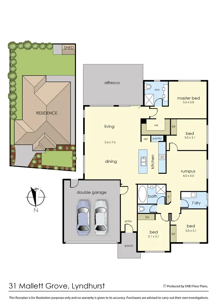 Floorplan of Homely house listing, 31 Mallett Grove, Lyndhurst VIC 3975