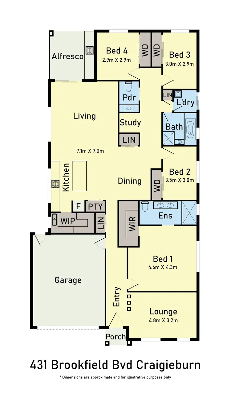 Floorplan of Homely house listing, 431 Brookfield Boulevard, Craigieburn VIC 3064