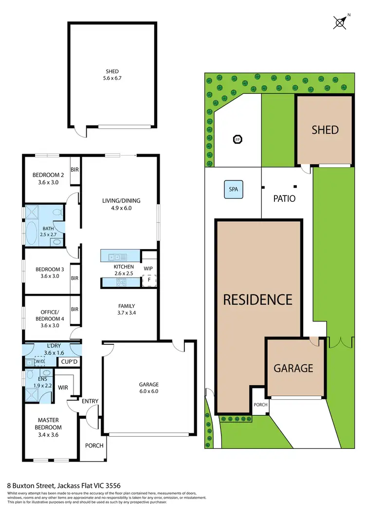 Floorplan of Homely house listing, 8 Buxton Street, Jackass Flat VIC 3556