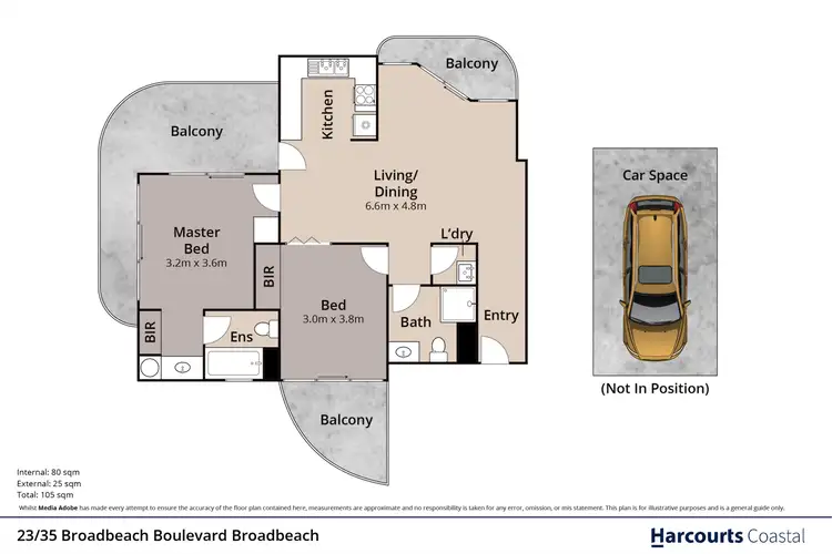 Floorplan of Homely apartment listing, 23/35 Broadbeach Boulevard, Broadbeach QLD 4218