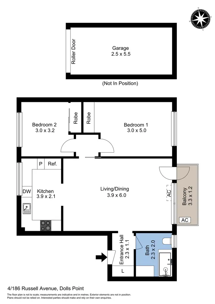 Floorplan of Homely unit listing, 4/186 Russell Avenue, Dolls Point NSW 2219
