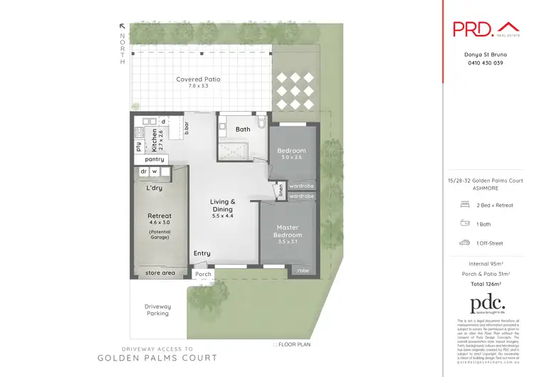 Floorplan of Homely unit listing, 15/28-32 Golden Palms Court, Ashmore QLD 4214