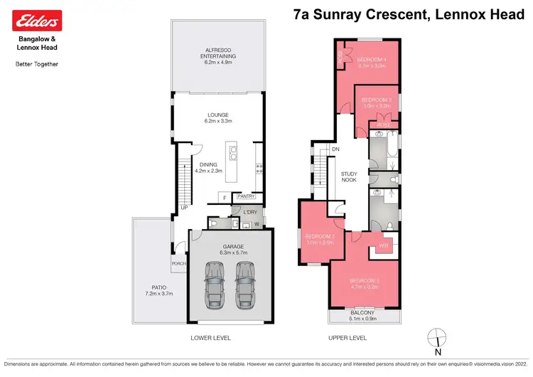 Floorplan of Homely semi-detached listing, 7A Sunray Crescent, Lennox Head NSW 2478