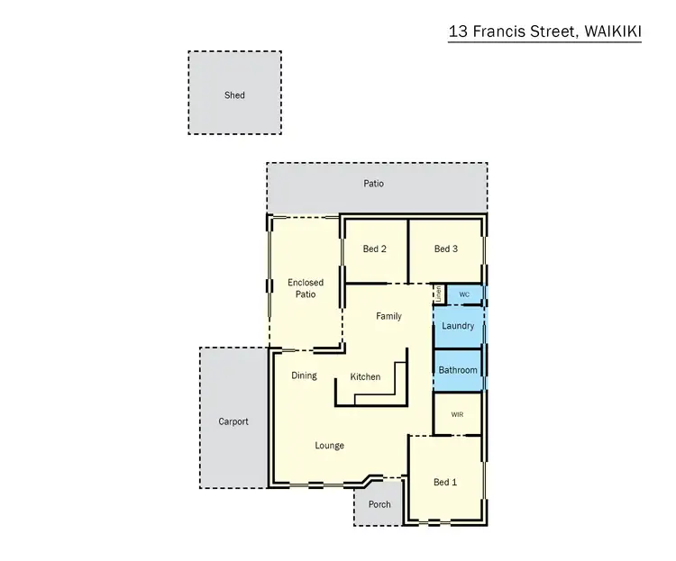 Floorplan of Homely house listing, 13 Francis Street, Waikiki WA 6169